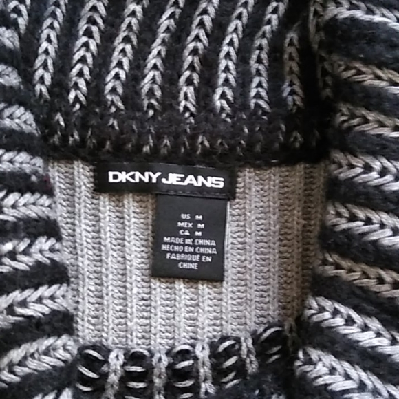 DKNY Jeans black and grey sweater - Picture 2 of 5